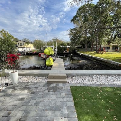 Brine marine constructed this residential sea wall with dock